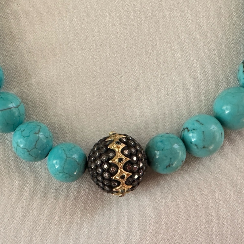 Armenta Diamond Magnesite Bead Bracelet • Mixed Metal Old World Pull Cord NWOT - Picture 4 of 10